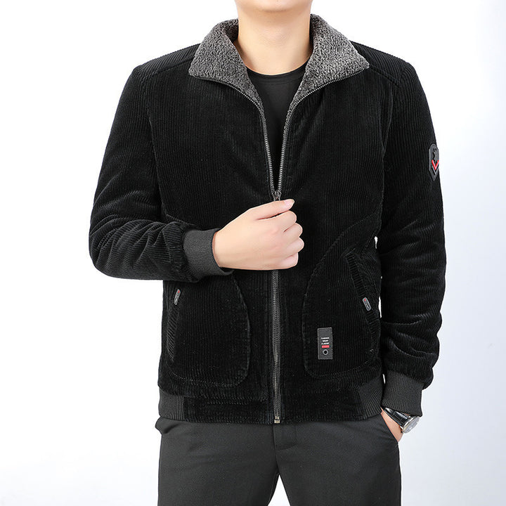Men's Casual Cord Jacket with Fleece Lining Mune Fashion