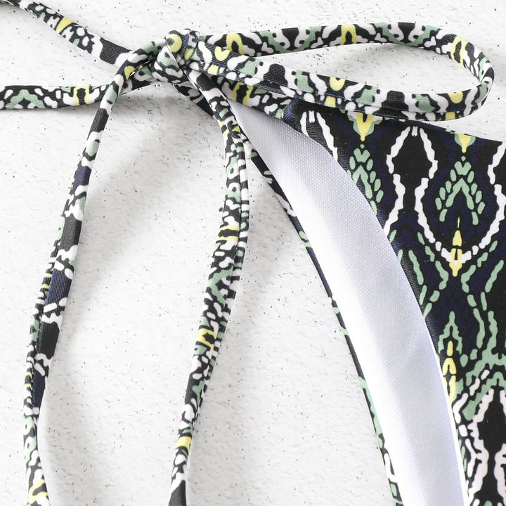 Women's triangle bikini with playful snake pattern Mune Fashion