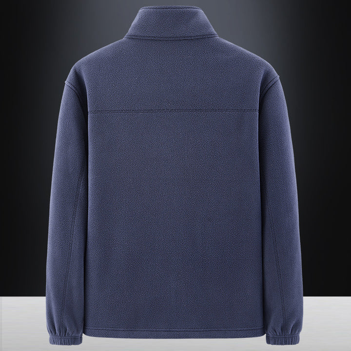 Men's Soft Fleece Jacket with High Collar Mune Fashion