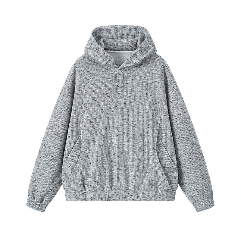 Women’s Fashionable Hooded Sweater with Button Details Mune Fashion