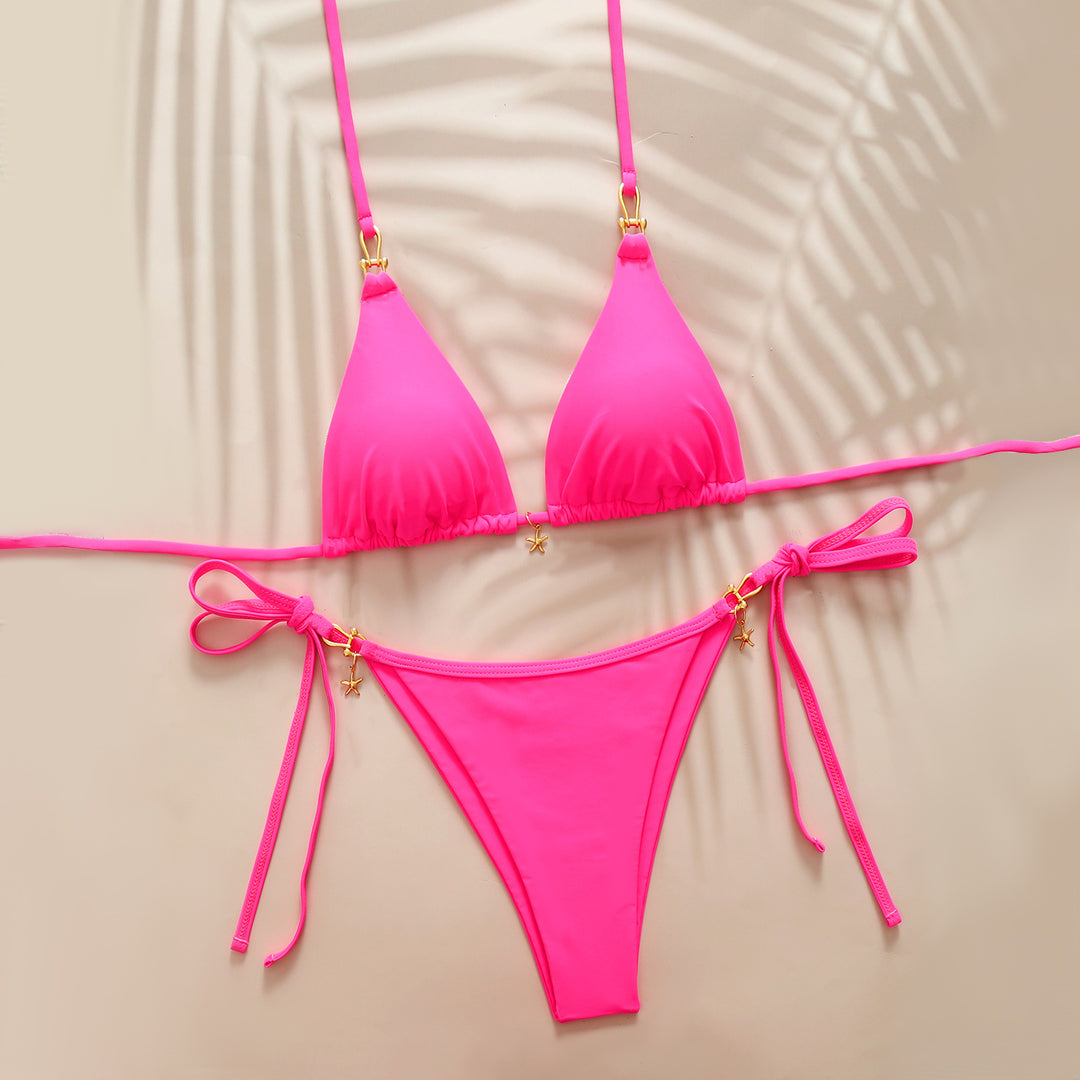 Ladies triangle bikini with elegant knot detail and fashionable accents Mune Fashion