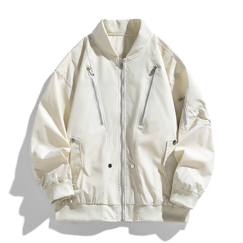 Women's Fashionable Bomber Jacket with Practical Zipper Pockets Mune Fashion
