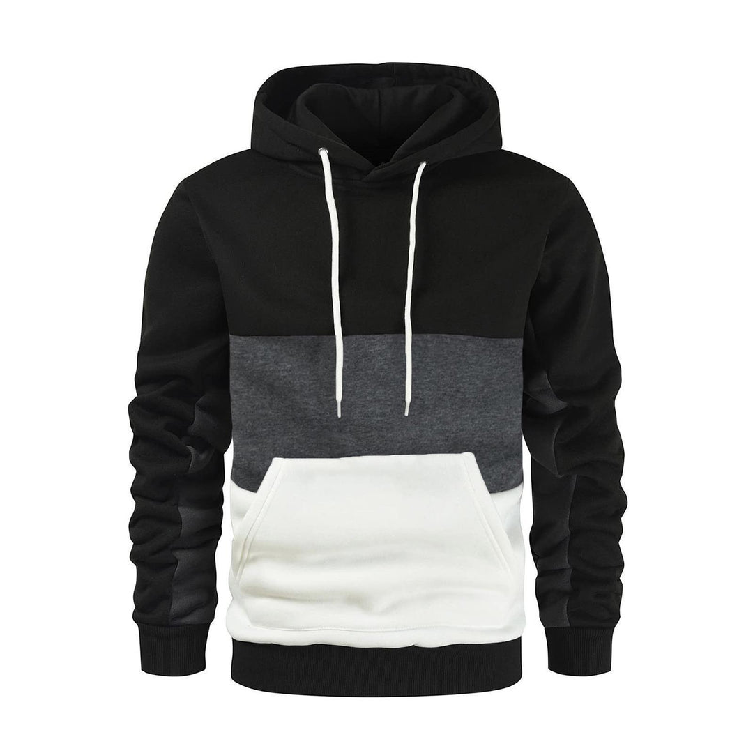 Unisex hooded sweatshirt with drawstring, kangaroo pocket and color block design made of soft fleece Mune Fashion