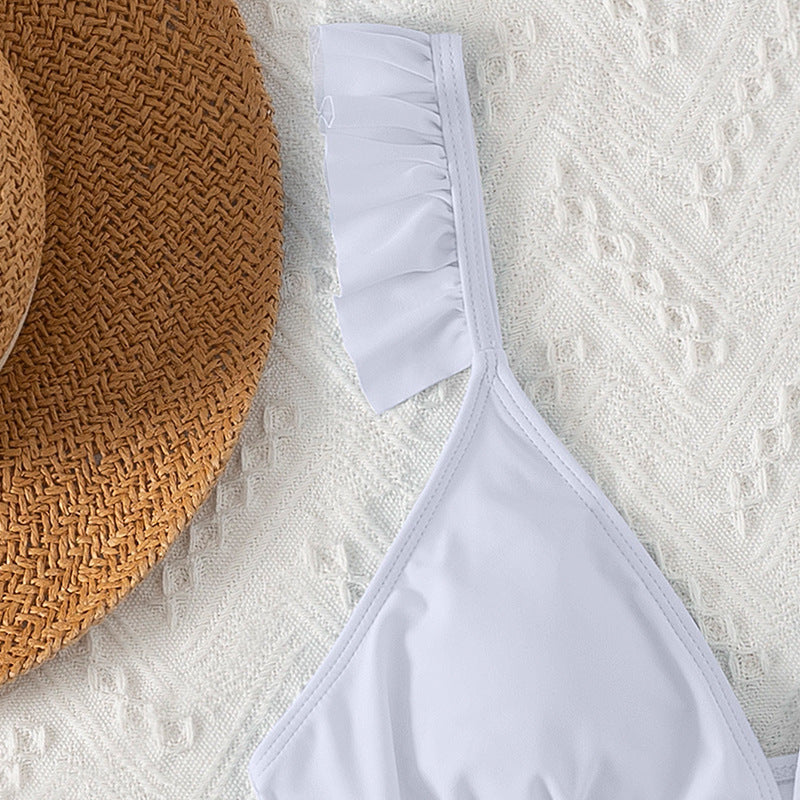 Women's Triangle Bikini Top with Ruffle Details Mune Fashion