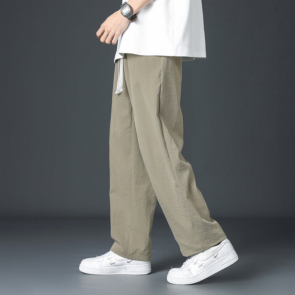 Men's Airy Casual Pants with Elastic Waistband 1788279634