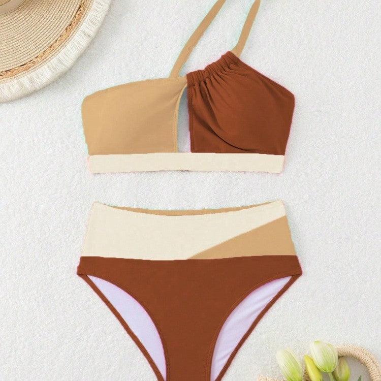 Women's bikini set with asymmetrical cut and high waistband Mune Fashion