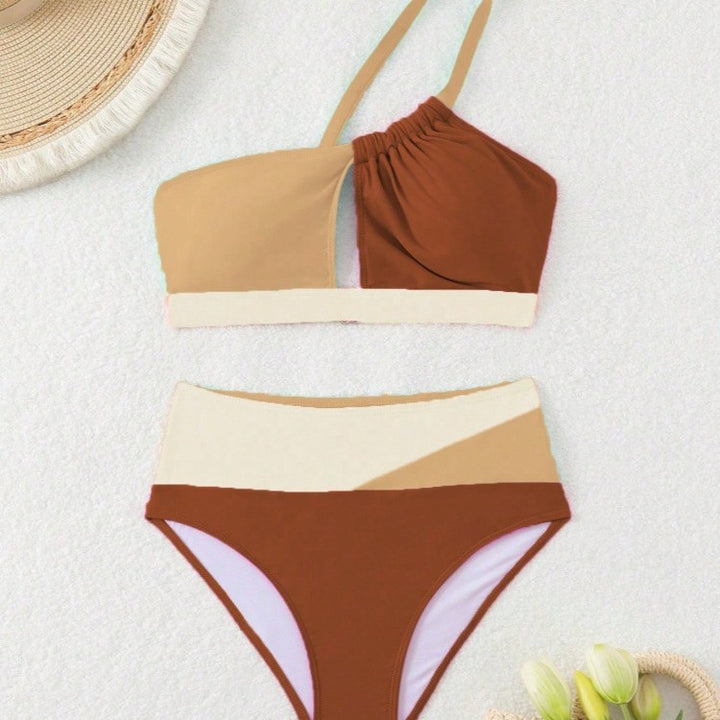 Women's bikini set with asymmetrical cut and high waistband Mune Fashion