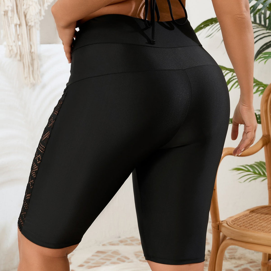 Women's High-Waisted Sports Shorts with Mesh Inserts Mune Fashion