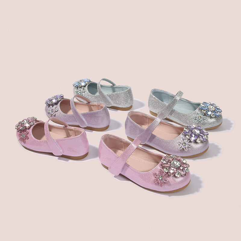 Ladies' ballerinas with sparkling flower appliqués Mune Fashion