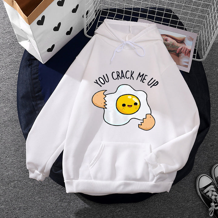 Women's casual hoodie with artistic moon and mushroom design, soft fleece lining, and kangaroo pocket Mune Fashion