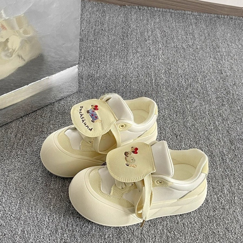 Women Playful Sneakers with Animal Appliqués and Comfortable Velcro Closure Mune Fashion
