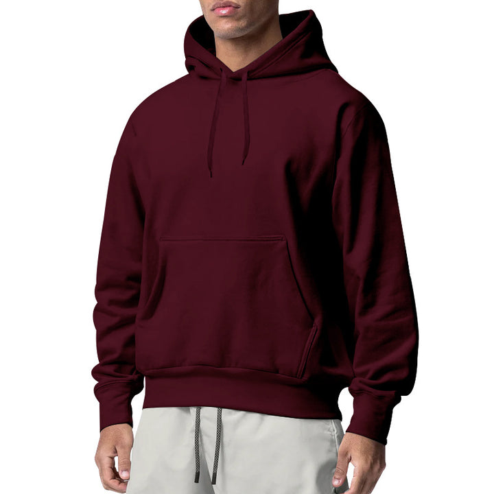 Men's hoodie with kangaroo pocket, relaxed fit and ribbed cuffs Mune Fashion