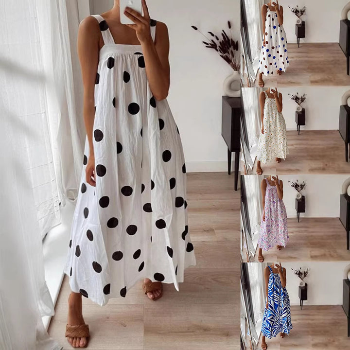 Ladies maxi dress with floral pattern and airy fit Mune Fashion