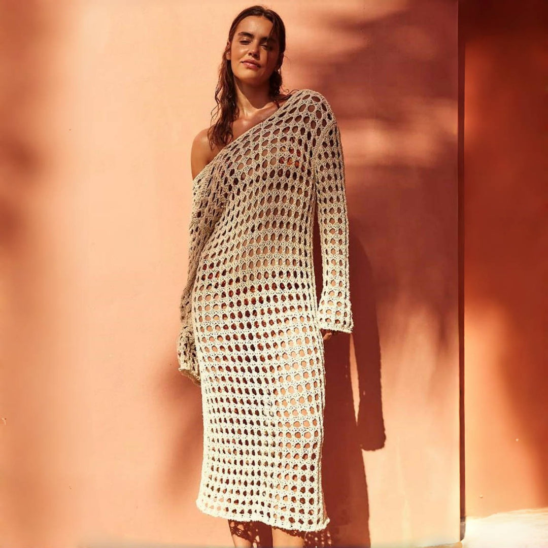 Ladies airy crochet beach cover-up Mune Fashion
