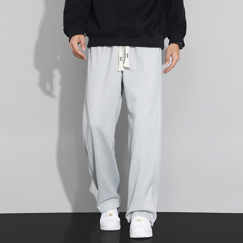 Men's loose-fitting lounge joggers with cotton fleece lining and adjustable drawstring Mune Fashion