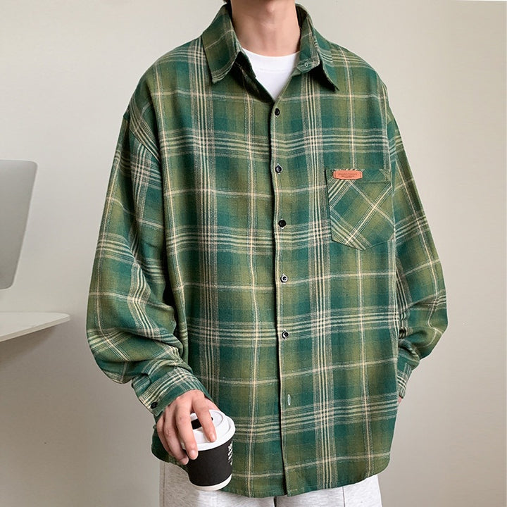 Men's Checked Flannel Shirt Mune Fashion