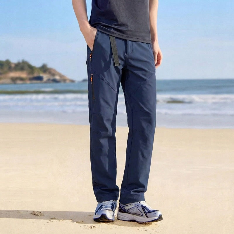 Men's Water-Repellent Tech Cargo Pants with Drawstring Waist & Multiple Pockets Mune Fashion