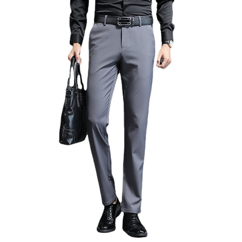 Men's Modern Cut Business Trousers with Crease, Stretch and Easy Care Blend Fabric Mune Fashion