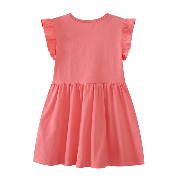 Girls cotton dress with playful animal motif Mune Fashion