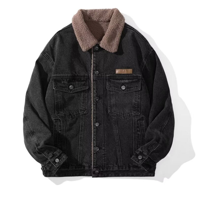 Men's Casual Denim Jacket with Teddy Lining Mune Fashion