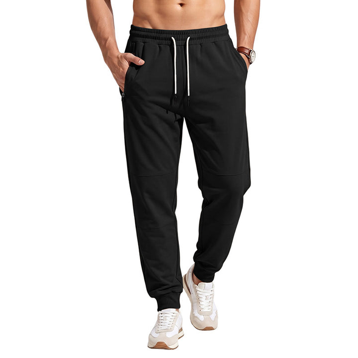 Men's Slim-Fit Jogging Pants with Drawstring, Zipper Pockets and Ribbed Cuffs Mune Fashion