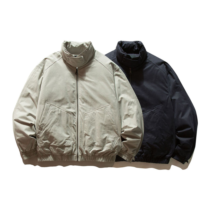 Men's padded bomber jacket with high stand-up collar and elastic hem Mune Fashion