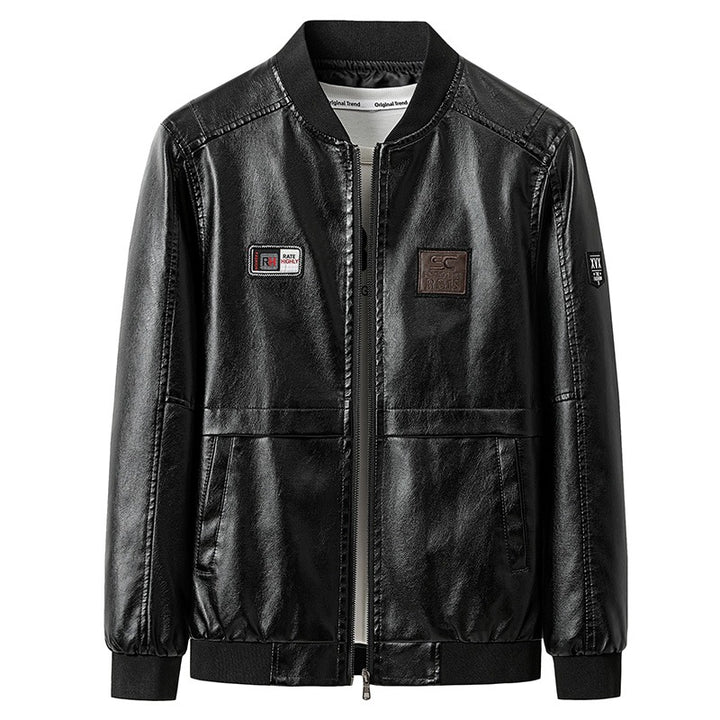 Men's Fashion Faux Leather Bomber Jacket Mune Fashion 1787738231