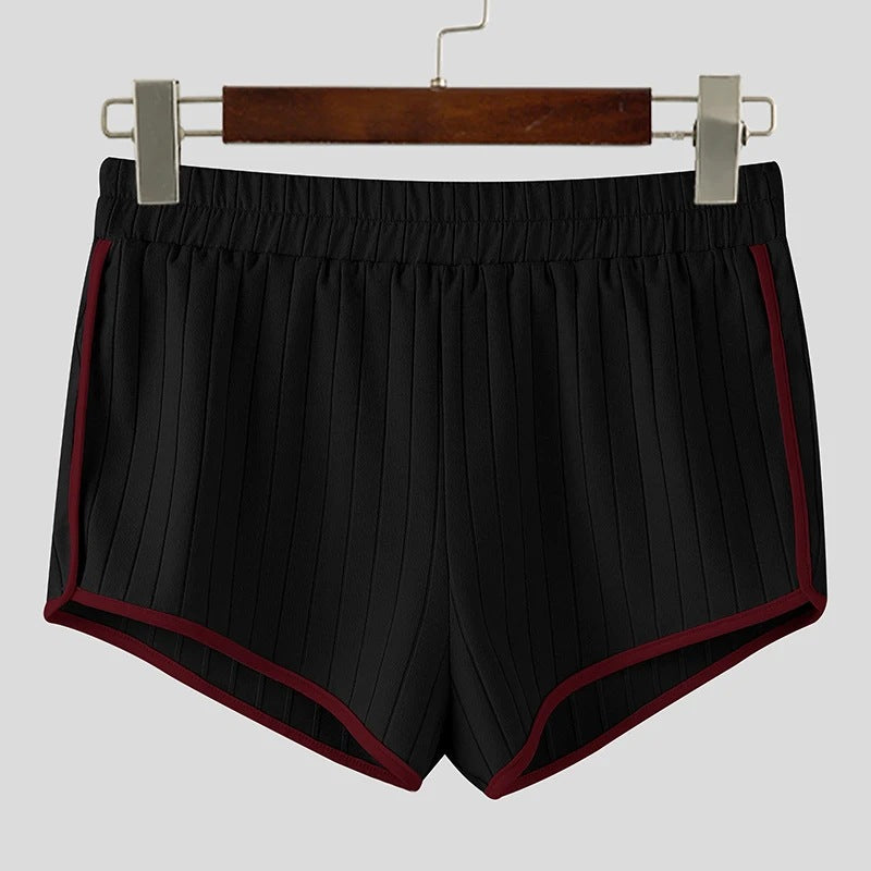 Women's pleated casual shorts with elastic comfort waistband and contrast piping Mune Fashion