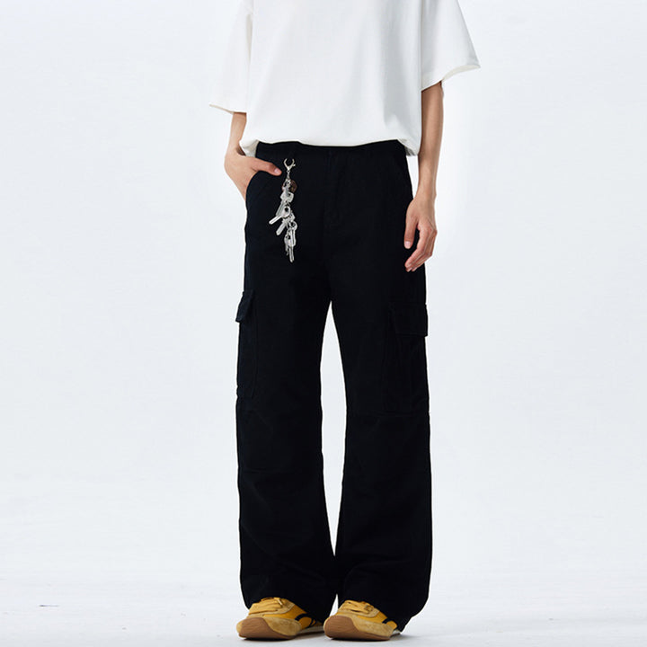 Women's Wide-Cut Cargo Pants with High Waist and Patches Mune Fashion