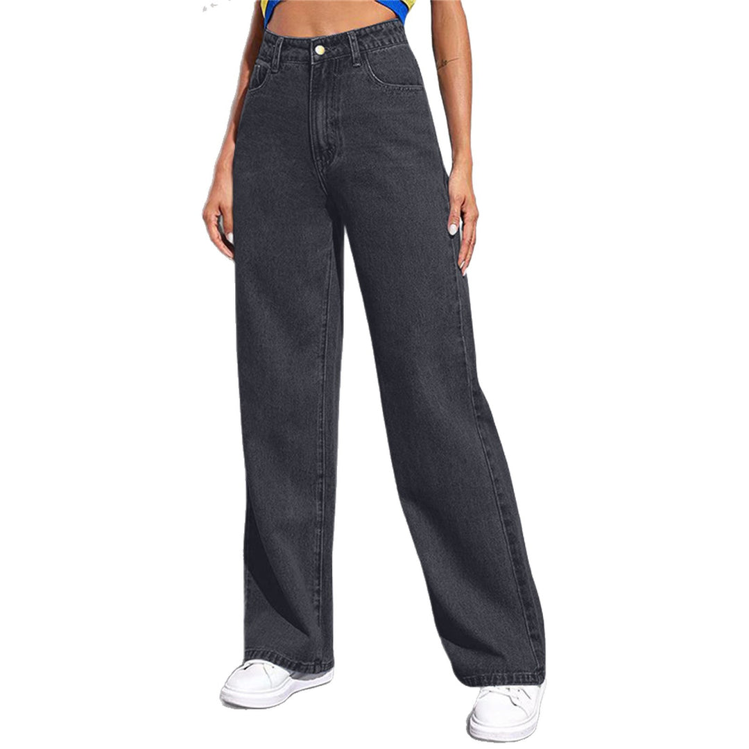Women's high-waisted wide denim pants with extra wide leg and fitted waistband Mune Fashion