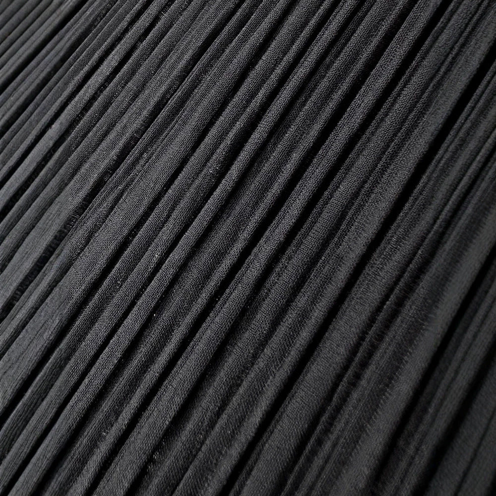 Ladies Elegant Pleated Skirt with Asymmetric Hem Mune Fashion