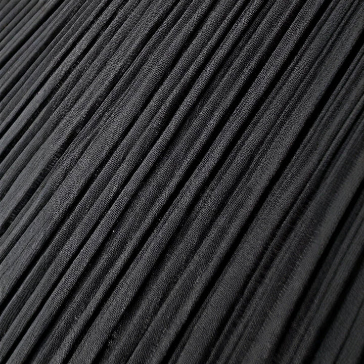 Ladies Elegant Pleated Skirt with Asymmetric Hem Mune Fashion