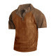 Men's layered look top with velour bib and short-sleeved cotton insert Mune Fashion
