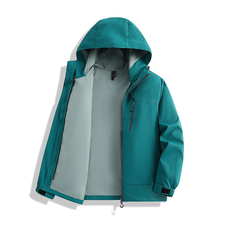 Men's Minimalist Hooded Softshell Jacket with Breathable Mesh Lining & Concealed Zipper Mune Fashion