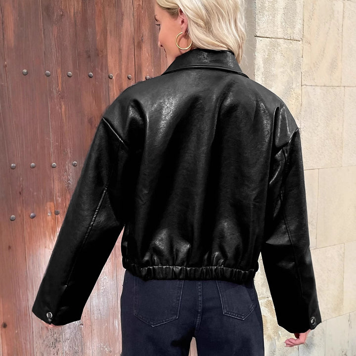 Women's Classic Faux Leather Jacket