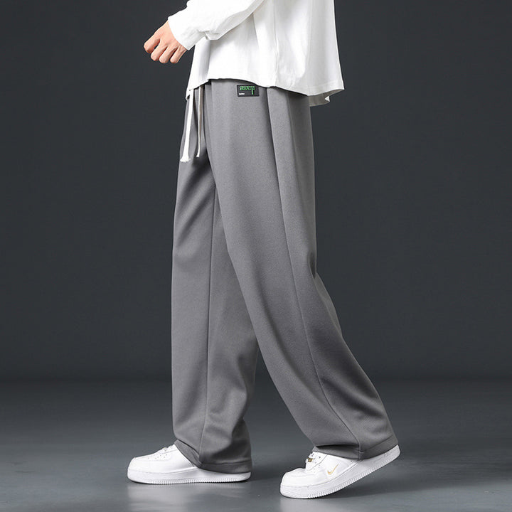 Men's Comfortable Sports Pants with Side Contrast Inserts