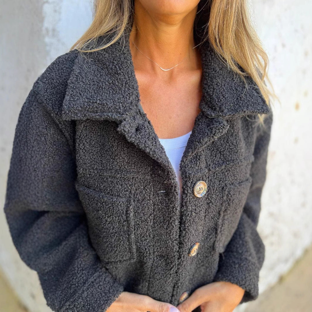 Women nan cozy Teddy jacket in Shacket style Mune Fashion