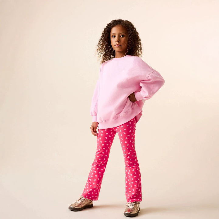 Girls Flare Leggings with Cute Heart Print Mune Fashion
