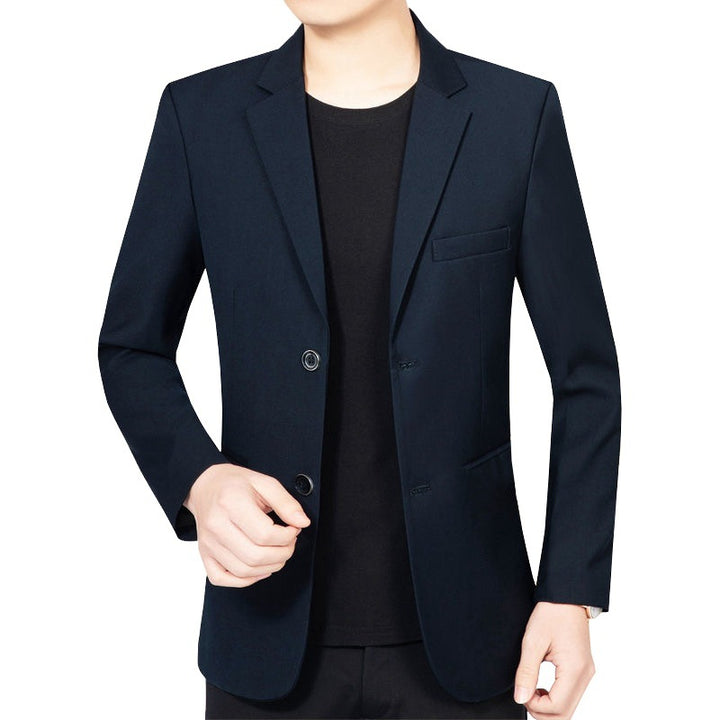 Men's Slim Business Blazer with Minimalist Design and Stretch Comfort Mune Fashion