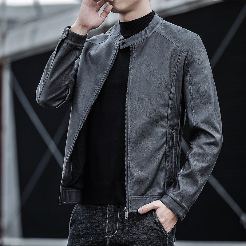 Men's Modern Faux Leather Jacket Mune Fashion