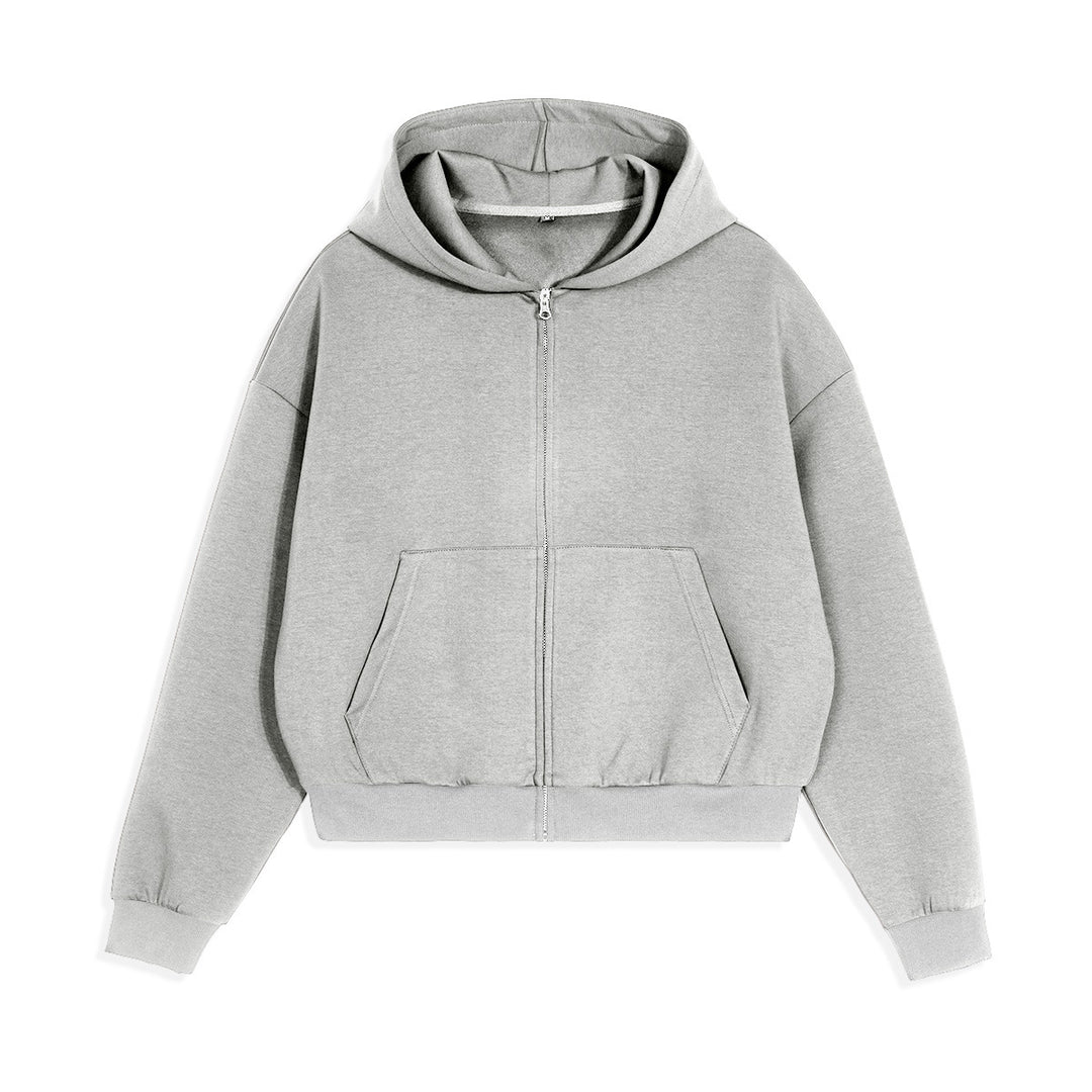 Unisex Boxy Hooded Jacket in Cropped Cut with Elastic Hem Mune Fashion