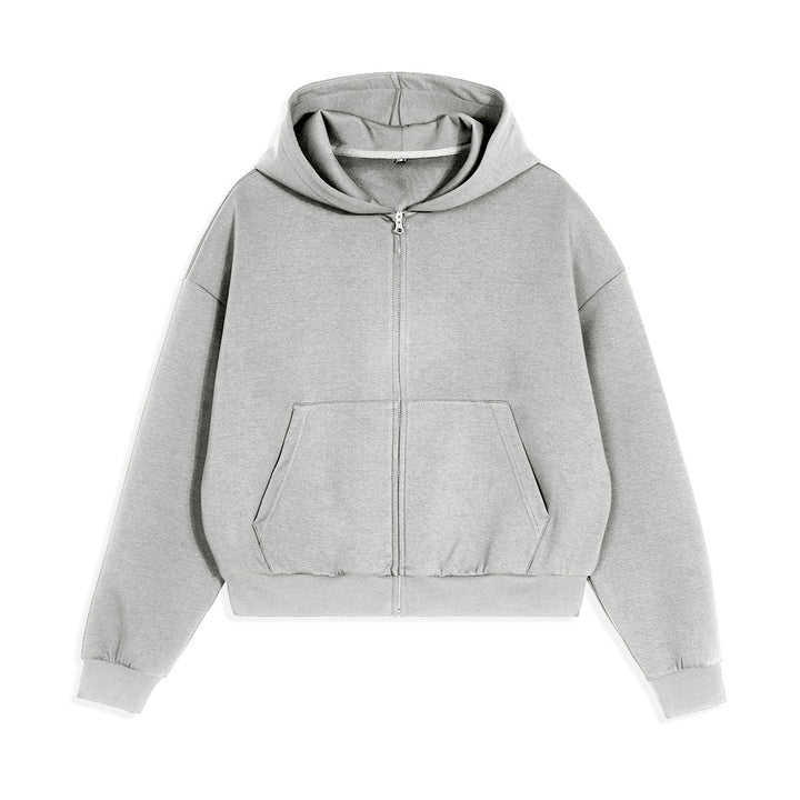 Unisex Boxy Hooded Jacket in Cropped Cut with Elastic Hem Mune Fashion