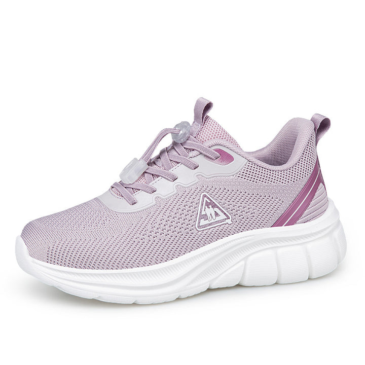 Women's lightweight breathable knitted walking sneakers with quick-lacing system and ergonomic EVA cushioning Mune Fashion