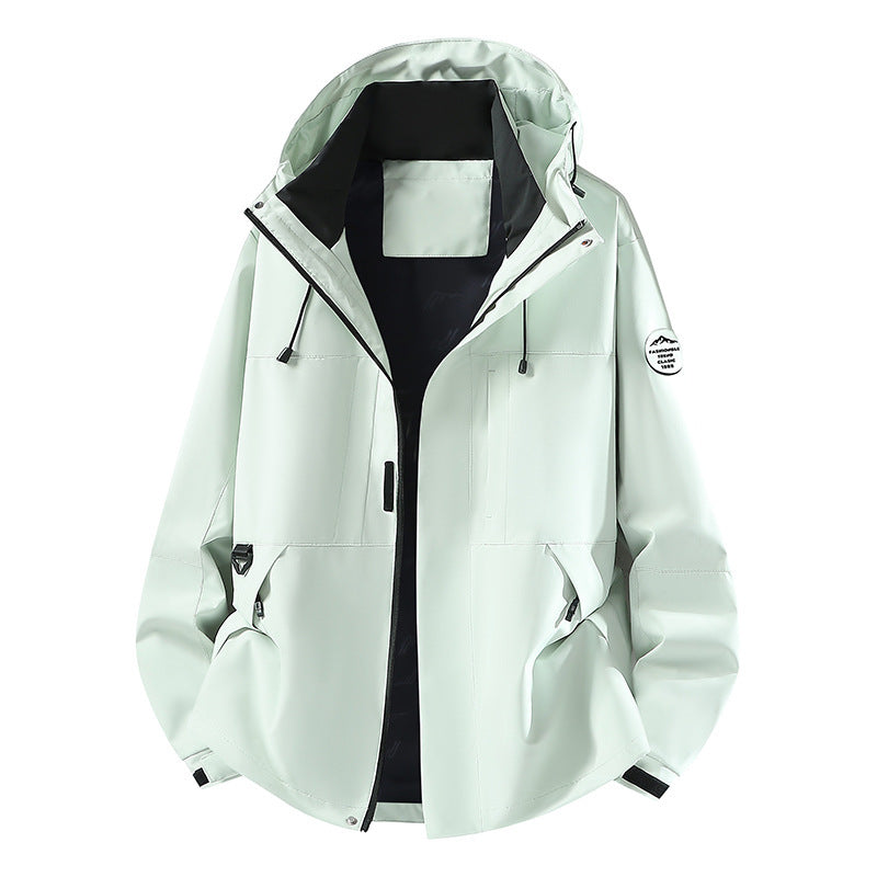 Men's Technical Softshell Hooded Jacket with concealed front zipper and multifunction pockets Mune Fashion