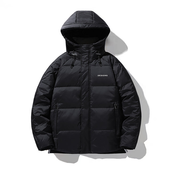 Men's Padded Quilted Winter Jacket with Hood and Windproof Insulation Mune Fashion