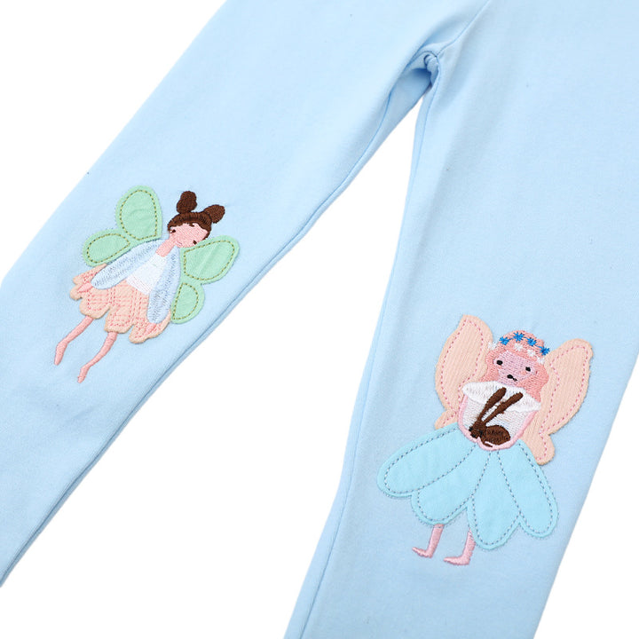 Girls leggings with enchanting fairy appliqués Mune Fashion