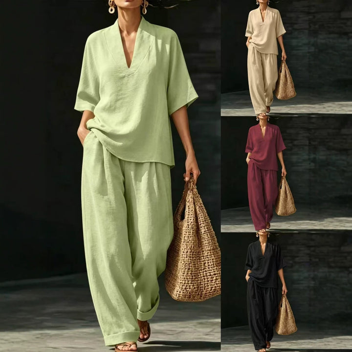 Women Lightweight Oversized V-Neck Tunic Top with Kimono Sleeves Mune Fashion