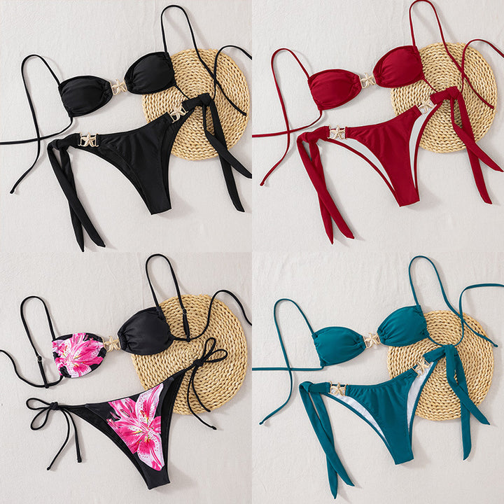 Women's Push-Up Bikini with glamorous gold detail Mune Fashion