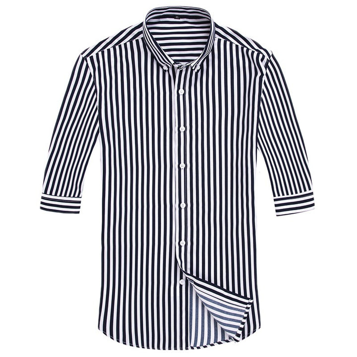 Men's striped business shirt with button-down collar and tailored silhouette Mune Fashion