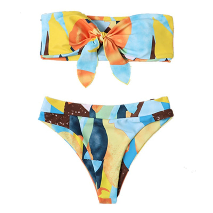 Ladies Bandeau Bikini with Creative Patterns Mune Fashion
